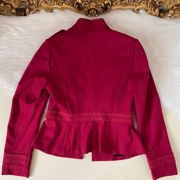 White House Black Market Trophy Military Red Jacket - Picture 9 of 14